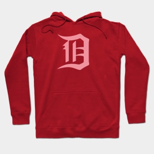 Pink  Detroit D Hoodie